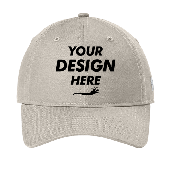 New Era Adjustable Unstructured Cap, Flag Stone, Front view, Mockup