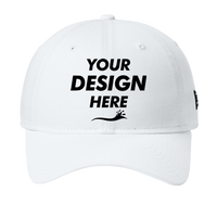 New Era Adjustable Unstructured Cap, Flag White, Front view, Mockup