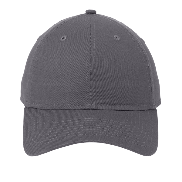 New Era Adjustable Unstructured Cap, Graphite, Front view