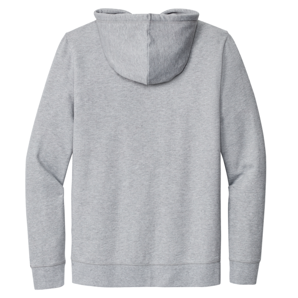 New Era Comeback Fleece Full Zip Hoodie, Athletic Heather, Back view