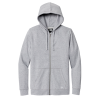 New Era Comeback Fleece Full Zip Hoodie, Athletic Heather, Front view
