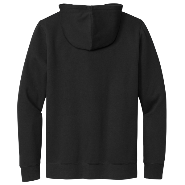 New Era Comeback Fleece Full Zip Hoodie, Black, Back view