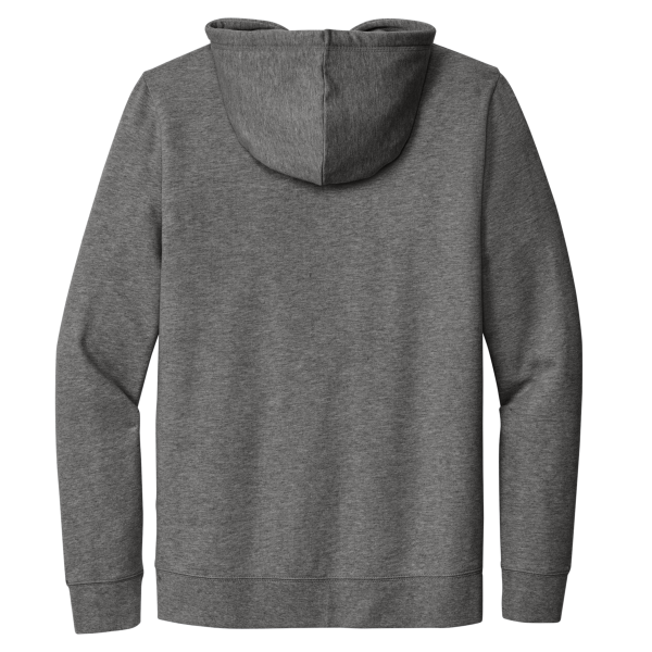 New Era Comeback Fleece Full Zip Hoodie, Dark Heather Grey, Back view