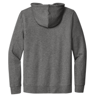 New Era Comeback Fleece Full Zip Hoodie, Dark Heather Grey, Back view