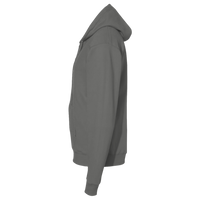 New Era Comeback Fleece Full Zip Hoodie, Dark Heather Grey, Left Sleeve view