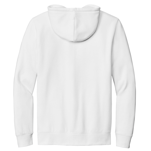 New Era Comeback Fleece Full Zip Hoodie, White, Back view