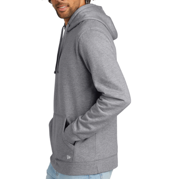 New Era Comeback Fleece Pullover Hoodie, Athletic Heather / Athletic Heather, Left Sleeve view