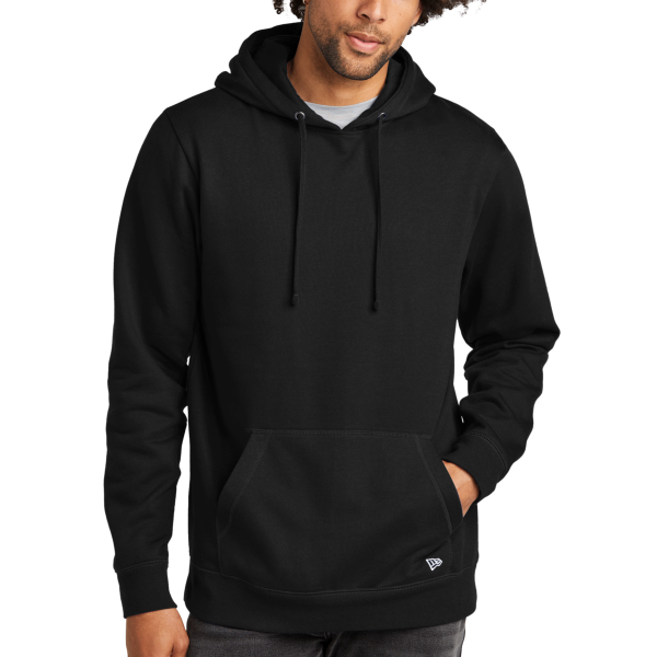 New Era Comeback Fleece Pullover Hoodie, Black / Black, Front view