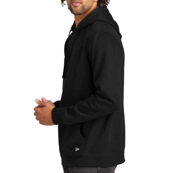 New Era Comeback Fleece Pullover Hoodie, Black / Black, Left Sleeve view