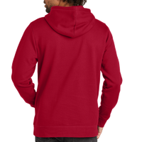 New Era Comeback Fleece Pullover Hoodie, Crimson / Crimson, Back view