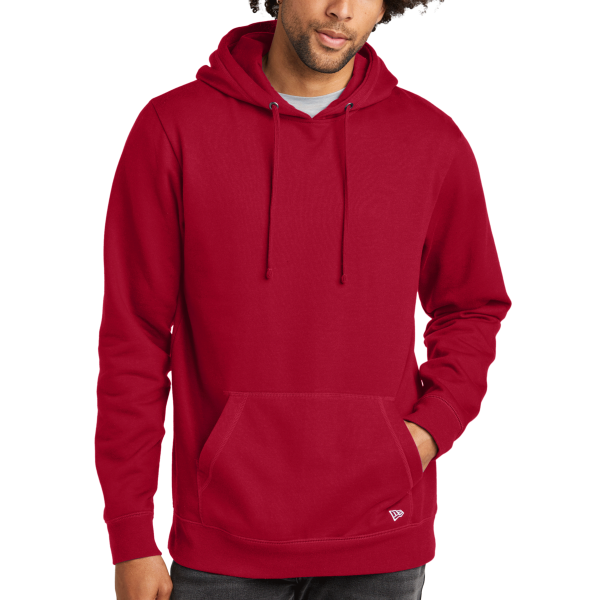 New Era Comeback Fleece Pullover Hoodie, Crimson / Crimson, Front view