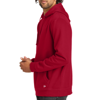 New Era Comeback Fleece Pullover Hoodie, Crimson / Crimson, Left Sleeve view