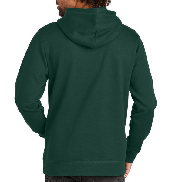 New Era Comeback Fleece Pullover Hoodie, Dark Green / Dark Green, Back view