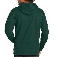 New Era Comeback Fleece Pullover Hoodie, Dark Green / Dark Green, Back view