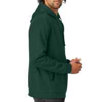 New Era Comeback Fleece Pullover Hoodie, Dark Green / Dark Green, Right Sleeve view