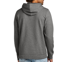 New Era Comeback Fleece Pullover Hoodie, Dark Heather Grey / Dark Heather Grey, Back view