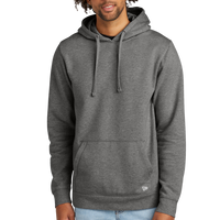 New Era Comeback Fleece Pullover Hoodie, Dark Heather Grey / Dark Heather Grey, Front view
