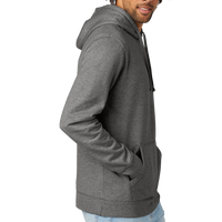New Era Comeback Fleece Pullover Hoodie, Dark Heather Grey / Dark Heather Grey, Right Sleeve view