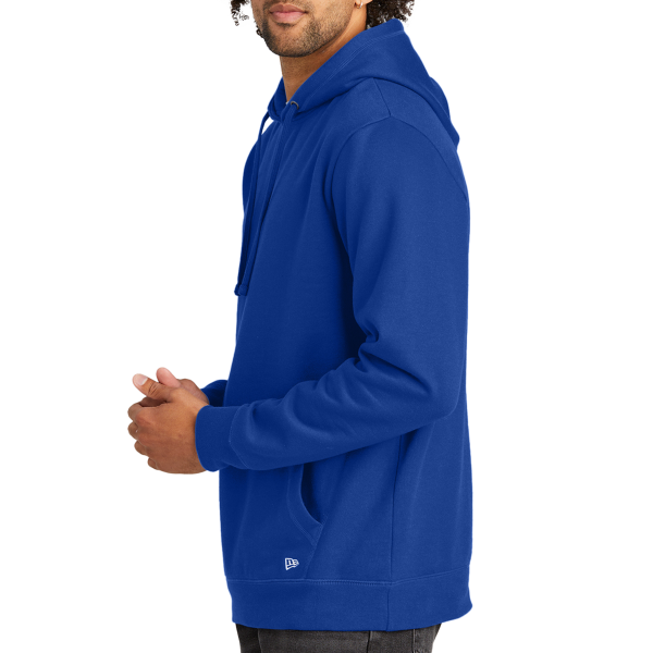 New Era Comeback Fleece Pullover Hoodie, Royal / Royal, Left Sleeve view