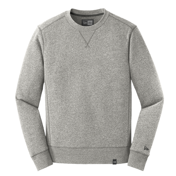 New Era French Terry Crew, Light Graphite Twist, Front view