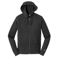 New Era French Terry Full Zip Hoodie, Black, Front view