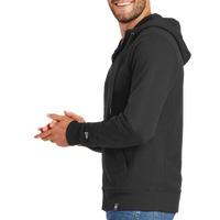 New Era French Terry Full Zip Hoodie, Black, Left Sleeve view