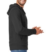 New Era French Terry Full Zip Hoodie, Black, Right Sleeve view