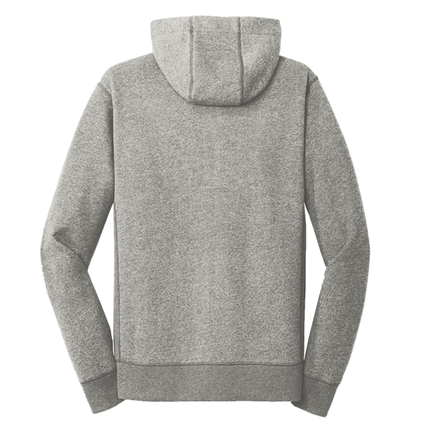 New Era French Terry Full Zip Hoodie, Light Graphite Twist, Back view