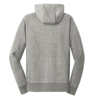 New Era French Terry Full Zip Hoodie, Light Graphite Twist, Back view