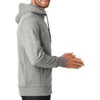 New Era French Terry Full Zip Hoodie, Light Graphite Twist, Right Sleeve view