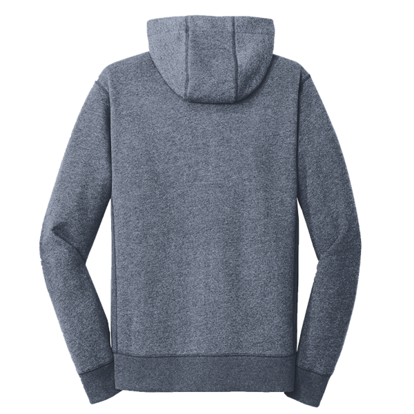 New Era French Terry Full Zip Hoodie, True Navy Twist, Back view