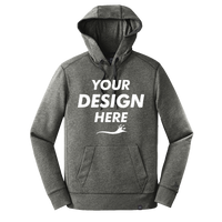 New Era French Terry Pullover Hoodie, Black Twist, Front view, Mockup