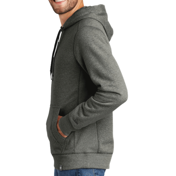 New Era French Terry Pullover Hoodie, Black Twist, Left Sleeve view