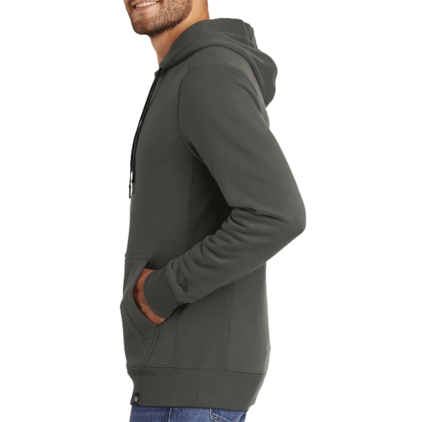 New Era French Terry Pullover Hoodie, Graphite, Left Sleeve view