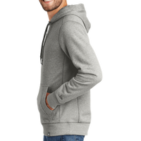 New Era French Terry Pullover Hoodie, Light Graphite Twist, Left Sleeve view