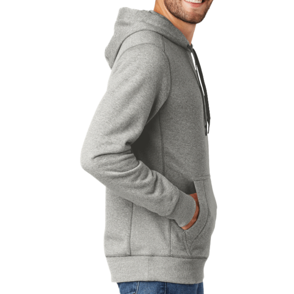 New Era French Terry Pullover Hoodie, Light Graphite Twist, Right Sleeve view