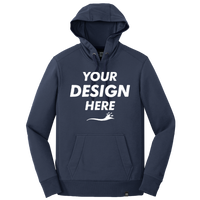 New Era French Terry Pullover Hoodie, True Navy, Front view, Mockup