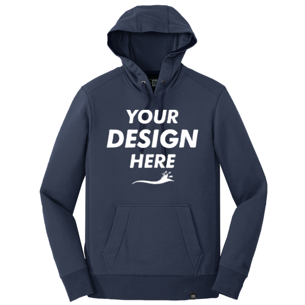 New Era French Terry Pullover Hoodie, True Navy, Front view, Mockup