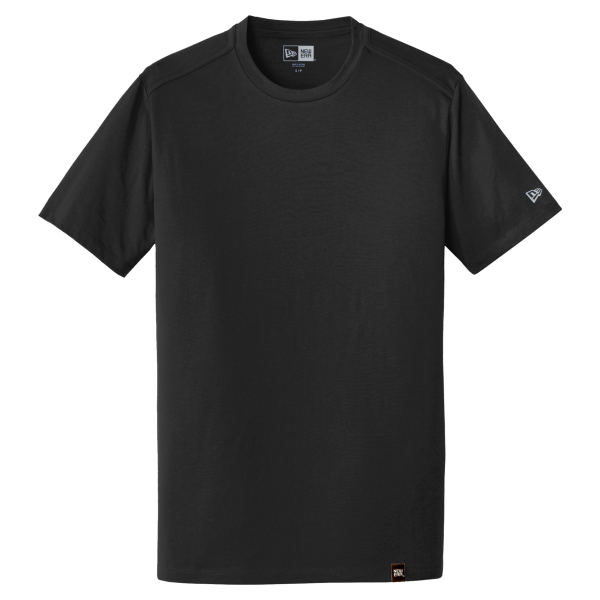 New Era Heritage Blend Crew Tee, Black, Front view