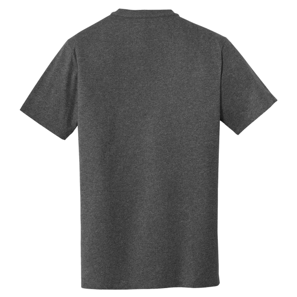 New Era Heritage Blend Crew Tee, Black Heather, Back view
