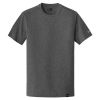 New Era Heritage Blend Crew Tee, Black Heather, Front view
