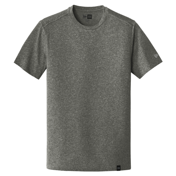 New Era Heritage Blend Crew Tee, Black Twist, Front view