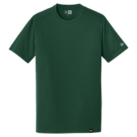 New Era Heritage Blend Crew Tee, Dark Green, Front view