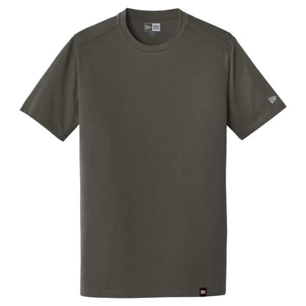 New Era Heritage Blend Crew Tee, Graphite, Front view