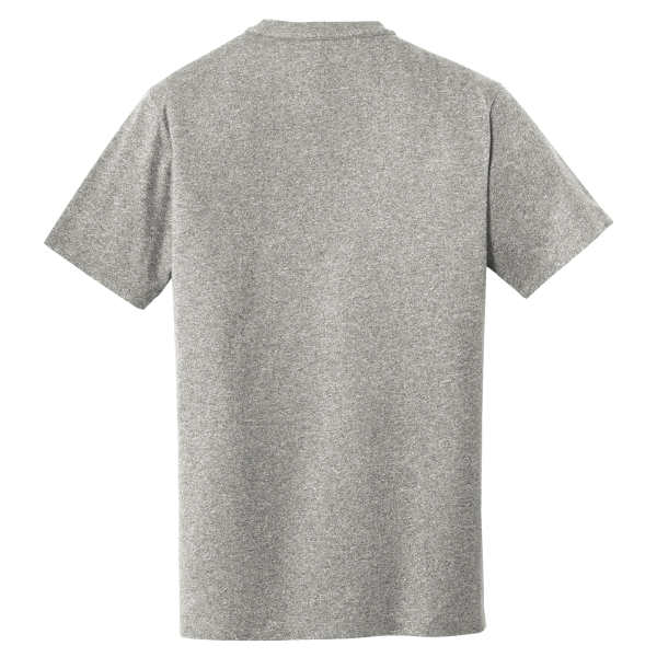 New Era Heritage Blend Crew Tee, Light Graphite Twist, Back view