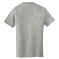 New Era Heritage Blend Crew Tee, Light Graphite Twist, Back view