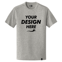 New Era Heritage Blend Crew Tee, Light Graphite Twist, Front view, Mockup