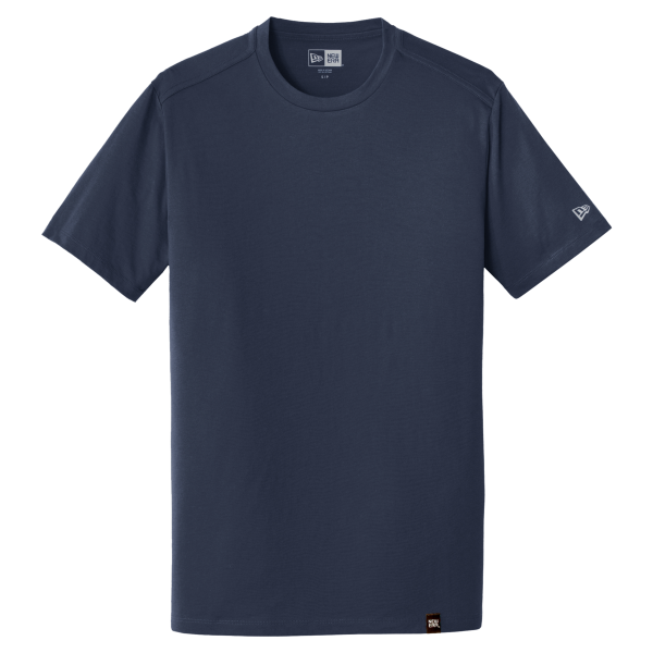 New Era Heritage Blend Crew Tee, True Navy, Front view