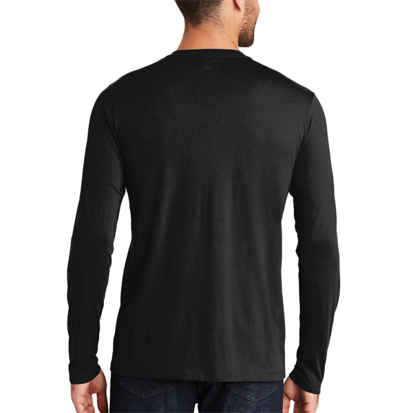 New Era Heritage Blend Long Sleeve Crew Tee, Black, Back view
