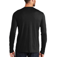 New Era Heritage Blend Long Sleeve Crew Tee, Black, Back view